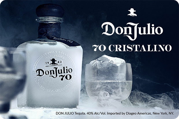 Don Julio 70 Cristalino, best served frío.