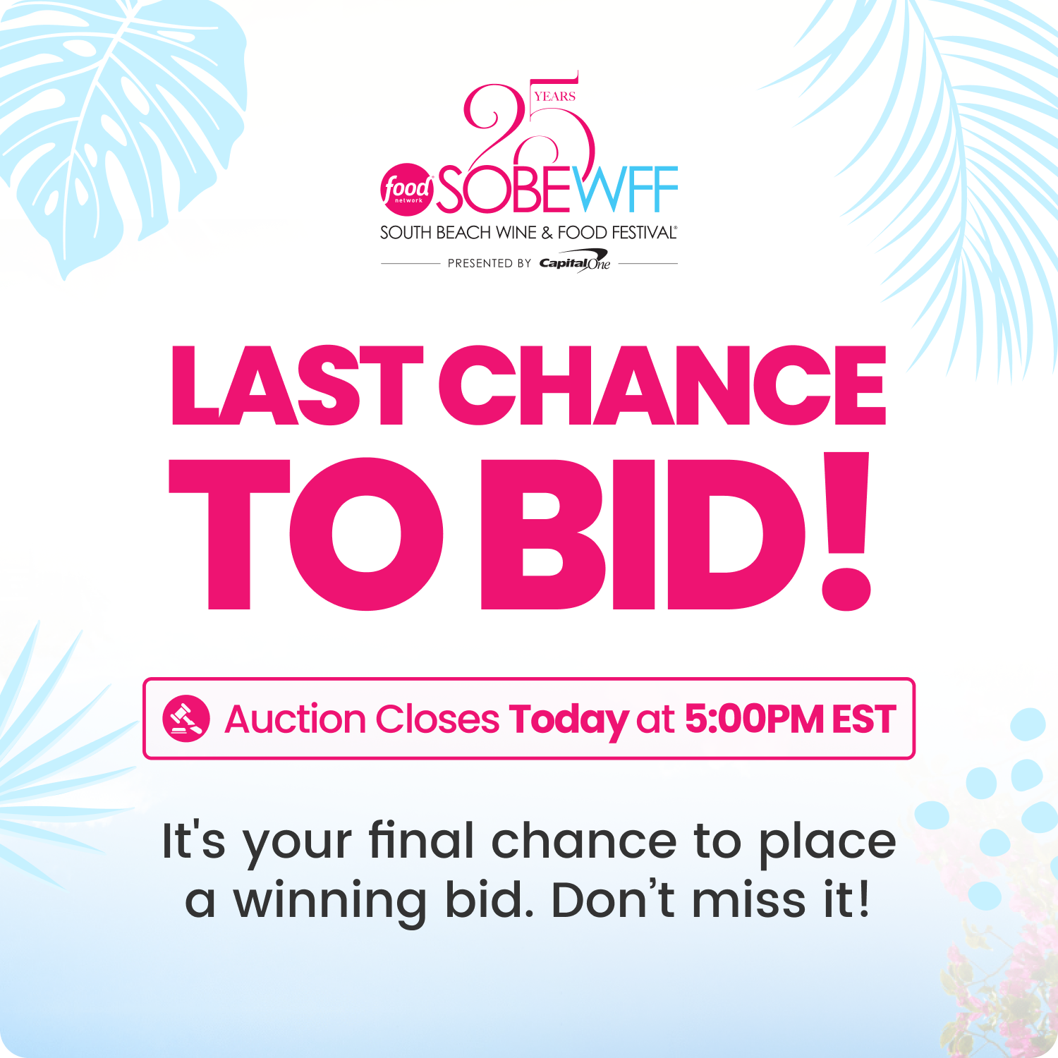 Final Hours: Auction Ends Today at 5PM
